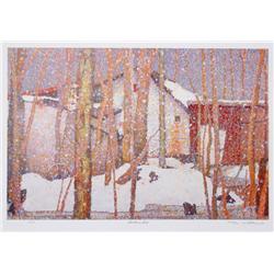Tom Mathews, Winters End, Lithograph 