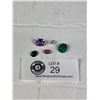 Image 1 : Natural Gemstones 13.88 ct Various Sizes & Cuts Black Opal,Malachite,White Sapphire Ruby, Amethyst