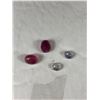 Image 2 : Natural Gemstones 8.08 ct. Various sizes and cuts, Ruby, White Sapphire