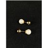 Image 2 : Nice pair of Pearl Earrings on 10K Gold backings