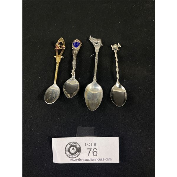 4 Sterling Silver Demitasse Collectible Spoons