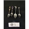 Image 1 : 4 Sterling Silver Demitasse Collectible Spoons