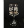 Image 2 : Lot of 6 Vintage Glasses w/Sterling Silver Rims and Etching