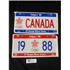 Image 1 : 2 Souveniger Calgary 88 Olympics License Plates