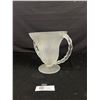 Image 2 : Lq Vintage Frosted Glass Double Handled Vase