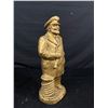 Image 2 : Lq Gold Vintage Wood Ship Captain Statue