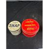 Image 2 : 5 Vintage Tins Incl SNAP, DFREX, Canada Metal