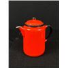 Image 2 : Vintage Red Enamel Coffee Pot