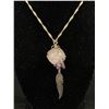 Image 2 : Vintage .925 Sterling Silver Chain w/Quartz Stone Pendant & Earrings Set
