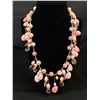 Image 2 : Hand Crafted Quartz Stone,Pearls & Glass Beads, Dangling Necklace & Pair Of Earrings