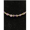 Image 2 : Long Genuine Amethyst & Peridot Beads w/.925 Sterling Silver Clasp