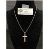 Image 1 : .925 Sterling Silver w/Engraved Cross Pendant Necklace, Marked Epoch