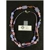 Image 1 : Extra Length Necklace w/Agate Stones & Glass Beads