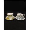 Image 2 : Lot of 3 Vintage Teacups and Saucer, Royal Albert, Cetennial, Blue Taffeta