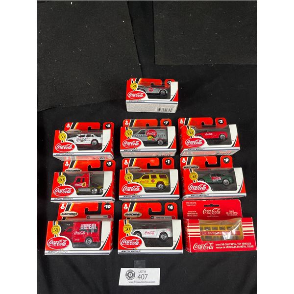 Nice Lot of Vintage Coco Cola Diecast Cars Still Sealed in Packages