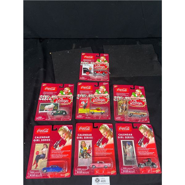 Nice Lot of Vintage Coco Cola Diecast Cars Still Sealed in Packages