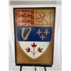 Image 1 : Large Framed Canadian Lesser Coat of Arms Vintage 3D Embossed