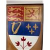 Image 2 : Large Framed Canadian Lesser Coat of Arms Vintage 3D Embossed