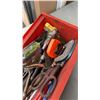 Image 2 : BIN WITH TOOLS, ANGLE GRINDER