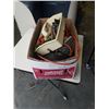 Image 1 : BOX AND TRAY OF EXTENSION CORDS, TOOLS