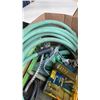 Image 3 : BOX OF GARDEN HOSE, NOZZLES AND SPRINKLER
