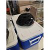 Image 3 : 2 COLEMAN 48QT COOLERS WITH 3 BIKE HELMETS