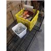Image 1 : CRATE AND BIN OF TOOLS, SHOP SUPPLIES, BOLTS