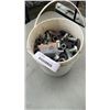 Image 2 : 2 PAILS OF PIPE FITTINGS, NUTS AND BOLTS