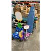 Image 1 : KIDS RIDE ON CAR, SCOOTER, FOLDING FORT AND IRONING BOARD