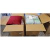 Image 1 : 2 BOXES THROW PILLOWS, TWIN SIZE QUILT