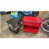 Image 1 : RED ROLLING TOOL CHEST AND 2 TIER CART