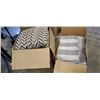 Image 1 : 2 BOXES OF THROW PILLOWS, BLANKETS