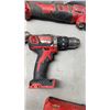 Image 8 : MILWAUKEE M18 CORDLESS TOOL SET, INLCUDES MUTI TOOL, 2 HAMMER DRILLS, FUEL BRUSHLESS IMPACT GUN, RED