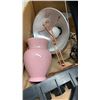 Image 8 : 2 BOXES OF KITCHEN ITEMS, DECORATIONS, CLOTHING RACK