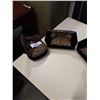 Image 2 : 4 SOFA AND CHAIR SHAPED LEOPARD PRINT JEWELRY BOXES