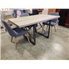 Image 2 : NEW MONARCH 36 X 60 INCH DINING TABLE - DARK TAUPE, BLACK METAL AND 4 NEW INSPIRE DARK GRAY SIDE CHA