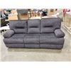 Image 1 : FLOOR MODEL GREY STITCHED RECLINER SOFA