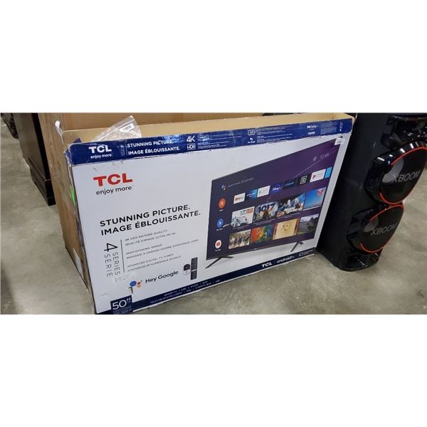 AS NEW TCL ANDROID 50 INCH 4K SMART LED TV MODEL 50S434-CA