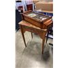 Image 1 : VINTAGE SEWING MACHINE TABLE AND WALL CLOCK