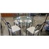 Image 1 : GLASSTOP DINING TABLE WITH 4 CHAIRS