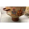 Image 4 : 14" TALL DOG STATUE AND METAL SIFTER