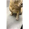 Image 8 : 14" TALL DOG STATUE AND METAL SIFTER