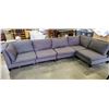 Image 1 : 5 PIECE DARK GREY MODULAR SECTIONAL SOFA