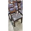 Image 2 : 4 MODERN LEATHER LOOK DINING CHAIRS