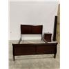 Image 1 : NEW FULL SIZE CHERRY AVENZA BEDFRAME AND NIGHT STAND