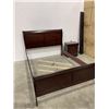 Image 2 : NEW FULL SIZE CHERRY AVENZA BEDFRAME AND NIGHT STAND