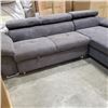 Image 11 : BRAND NEW 2 PC SECTIONAL GREY FABRIC W/ STORAGE AND PULL OUT BED RETAIL $2699