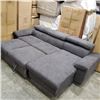 Image 8 : BRAND NEW 2 PC SECTIONAL GREY FABRIC W/ STORAGE AND PULL OUT BED RETAIL $2699