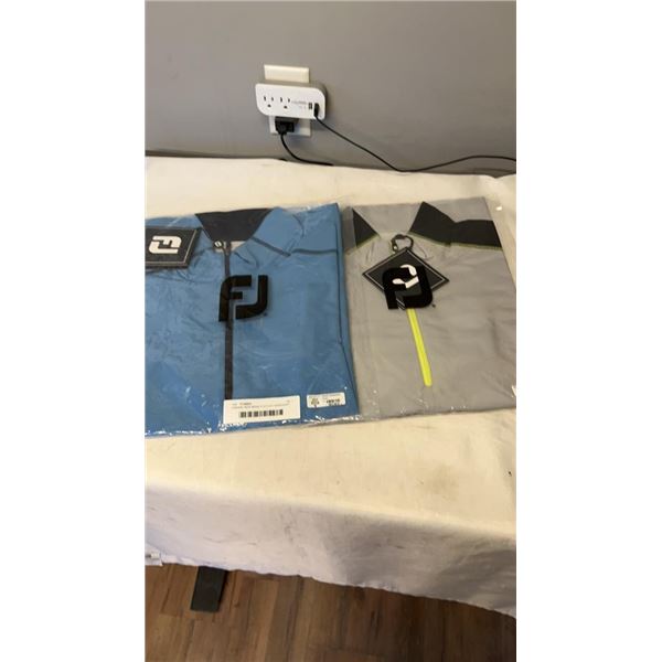 2 BRAND NEW MENS FOOTJOY WINDSHIRT, SIZE MEDIUM - RETAIL $130 EACH