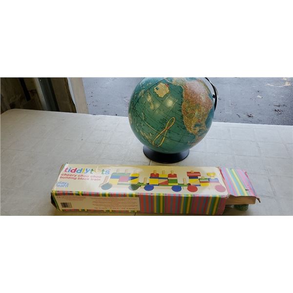 CRAMS SCOPE O SPHERE 12" WORLD GLOBE AND TIDDYTOTS TRAIN